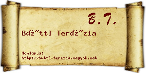 Büttl Terézia névjegykártya