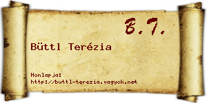 Büttl Terézia névjegykártya